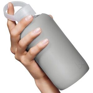 bkr Glass Water Bottle London Gray “shape” 16 oz. 500ml NWT
